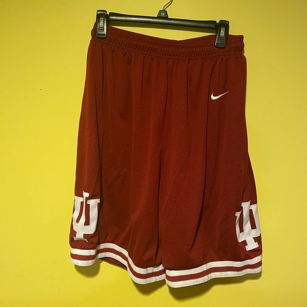 Nike Indiana Hoosiers Men's Red Athletic Shorts with White Accents